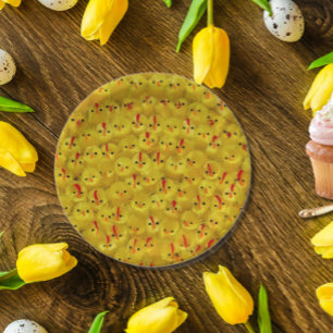 Cute Yellow Easter Chicks Pattern Paper Plate