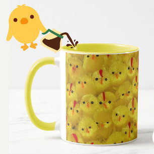 Cute Yellow Easter Toy Chicks Modern Pattern  Mug
