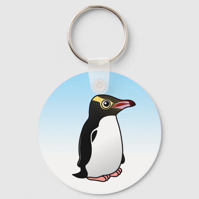 Cute Yellow-eyed Penguin Keychain (Front)