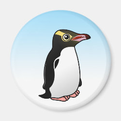 Yellow-eyed Penguin Round Magnet