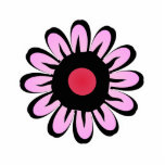 Cute Yellow Flower Cutout<br><div class="desc">A cute cartoony Flower to brighten up your kitchen or office. It is not visible in the preview, but these have a white outline around them.</div>