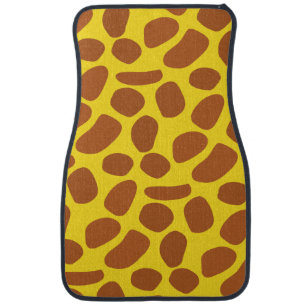 Cute yellow giraffe skin seamless pattern car floor mat