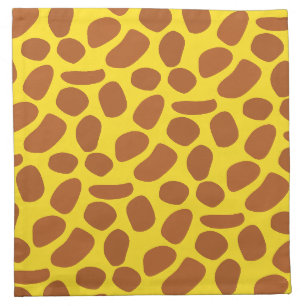 Cute yellow giraffe skin seamless pattern cloth napkin