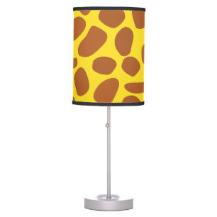 Cute yellow giraffe skin seamless pattern table lamp