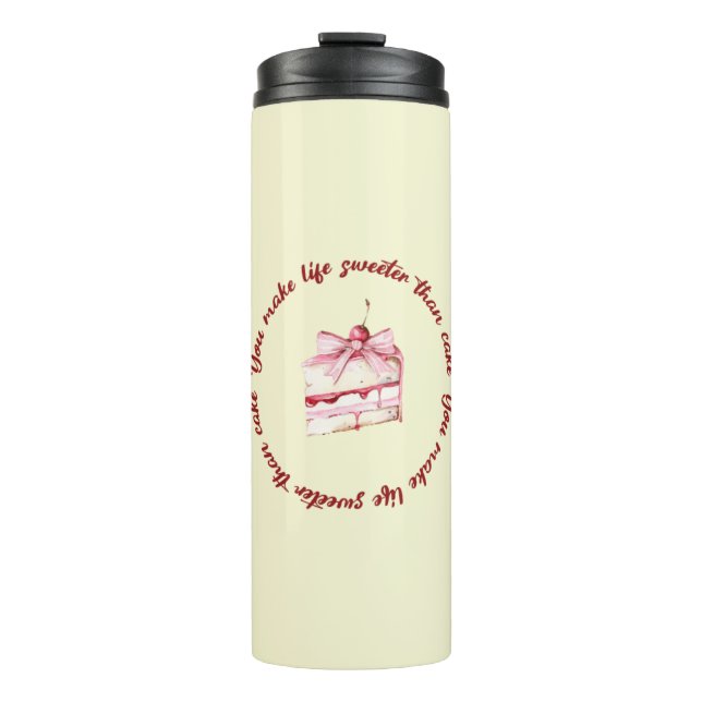Cute Yellow Girly Thermal Tumbler (Front)