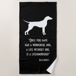 Cute yellow green Dean Koontz quote dog Case-Mate  Beach Towel