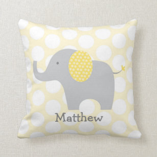 yellow elephant pillow