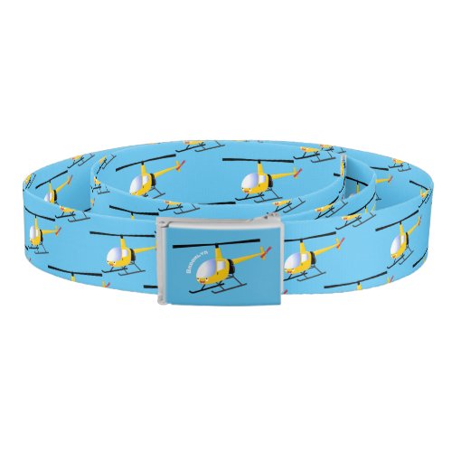 Cute yellow happy cartoon helicopter belt