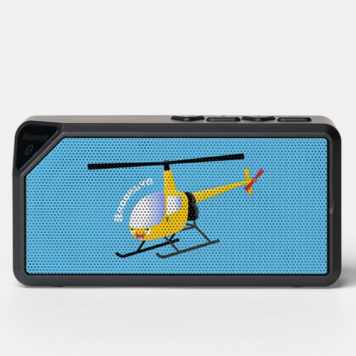 Cute yellow happy cartoon helicopter bluetooth speaker
