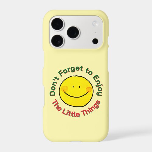 Cute Yellow Happy Face Enjoy Little Things iPhone 17 Pro Case