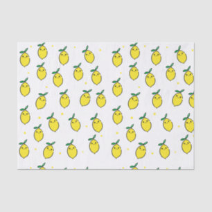 Cute Yellow Happy Face Lemon Tissue Paper