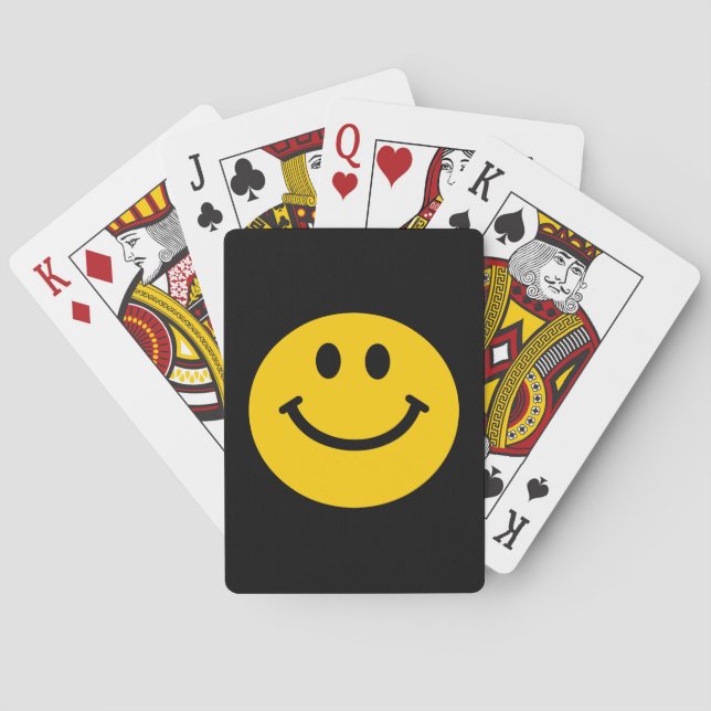 Cute Yellow Happy Face Poker Cards