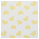 Cute Yellow Hearts Pattern Fabric
