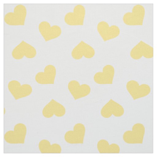 Cute Yellow Hearts Pattern Fabric