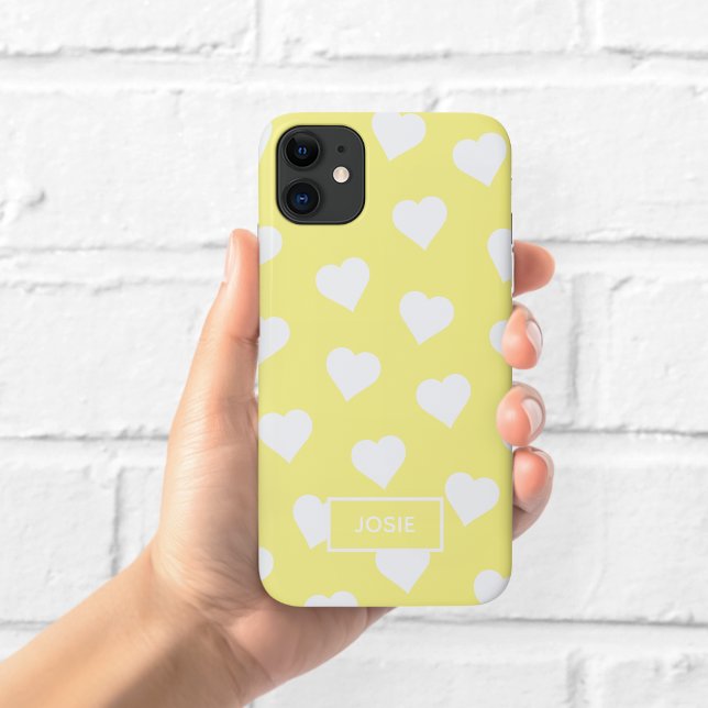 Cute Yellow Hearts Phone Case (Creator Uploaded)