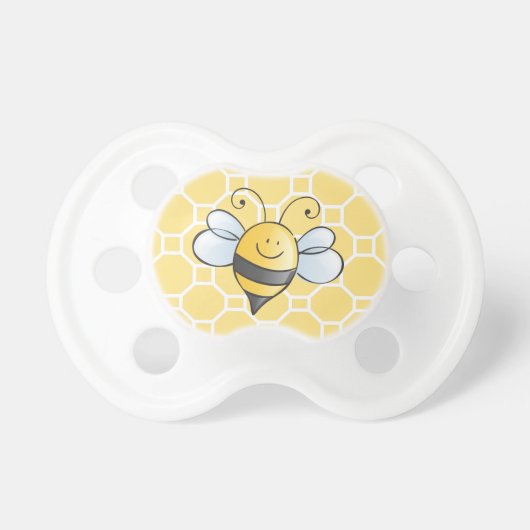 Cute Yellow Honey Bee Bumblebee Pacifier (Front)