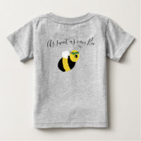 Cute Yellow Honeycomb Heart Honey Bee Baby Gift Baby T-Shirt