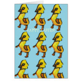 Cute yellow illustration Easter ducks (Front)