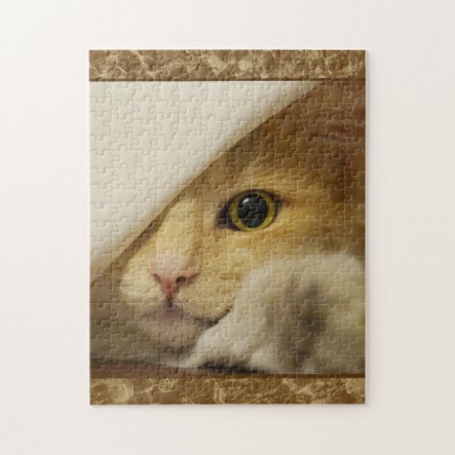 Cute Yellow Kitten  Cat Photo Puzzle