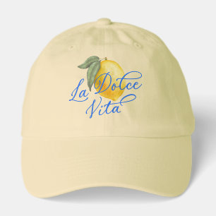 Cute Yellow La Dolce Vita Elegant Script Hat