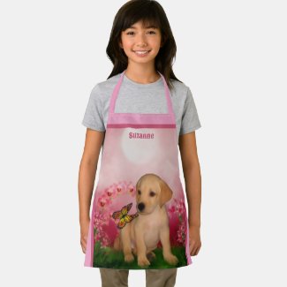 Cute Yellow Lab Puppy Dog Personalized