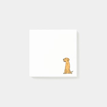 Cute Yellow Labrador Retriever Puppy Dog Art Post-it Notes by Petspower at Zazzle