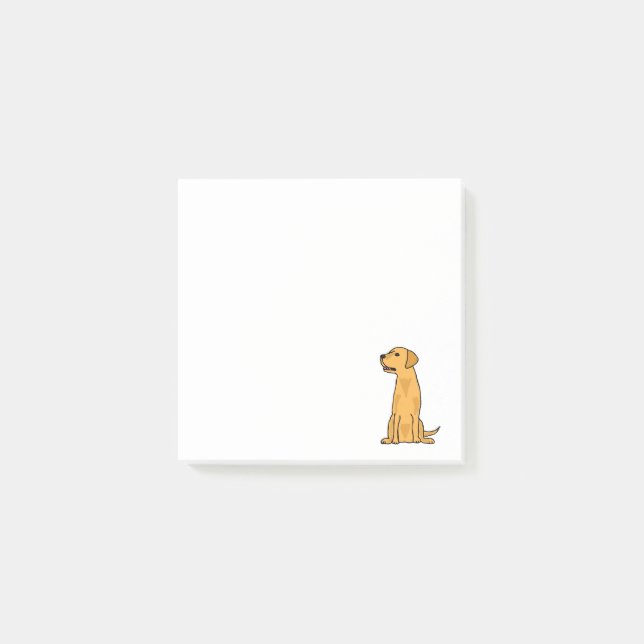 Cute Yellow Labrador Retriever Puppy Dog Art Post-it Notes (Front)