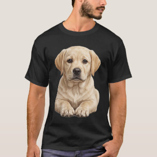 Cute Yellow Labrador Retriever Puppy T-Shirt | Rea