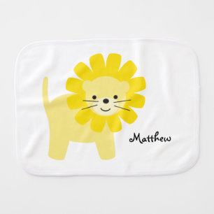 Cute Yellow Lion Burp Cloth
