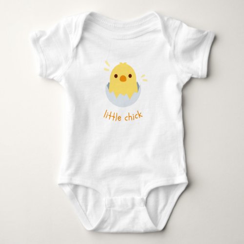 Cute Yellow Little Chick Baby  Baby Bodysuit