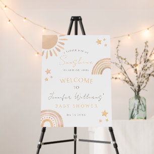 Cute yellow little Sunshine baby shower welcome Foam Board