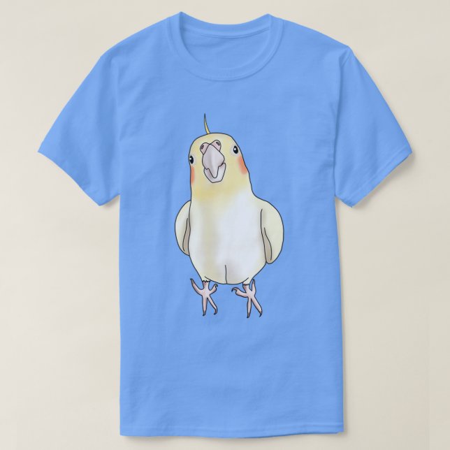 Cute Yellow Lutino Cockatiel T-Shirt (Design Front)