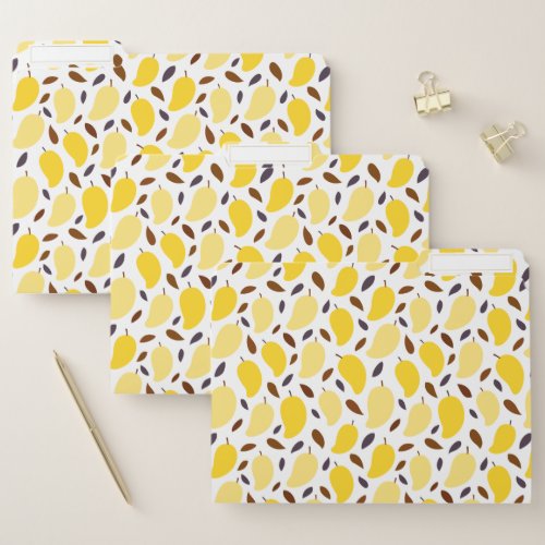 Cute Yellow Mango Pattern File Folder