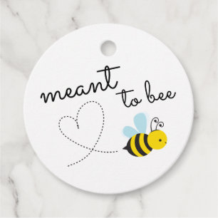 Cute Yellow Meant To Bee Favor Tags