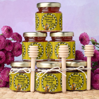 Cute Yellow Musical Bee Honey Jar Favors