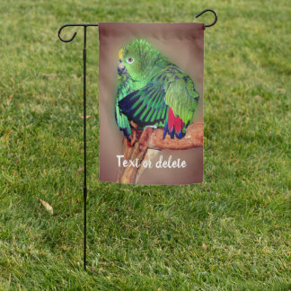 Cute Yellow Naped Amazon Parrot Garden Flag