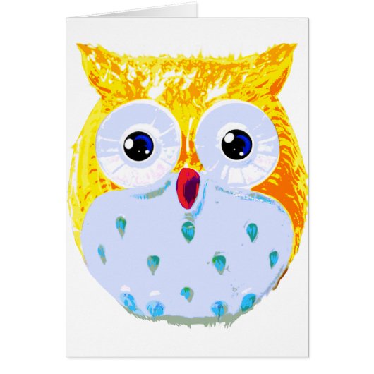 Cute Yellow Owl Cards (Front)