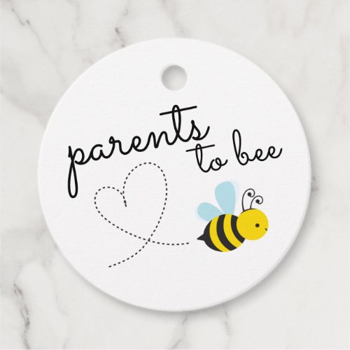 Cute Yellow Parents To Bee Favor Tags