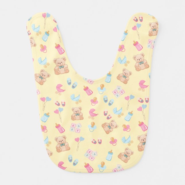 Cute yellow pastel bib (Front)
