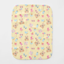 Cute yellow pastel burp cloth