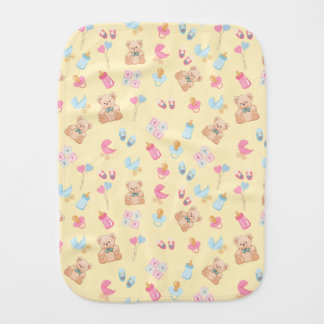 Cute yellow pastel burp cloth