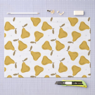 Cute Yellow Pear Fruit Pattern Tissue Paper