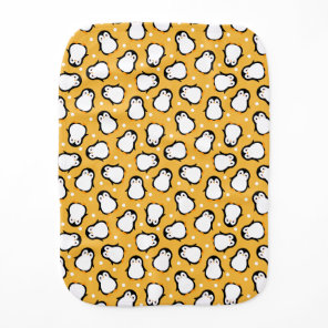 Cute yellow penguin pattern baby burp cloth