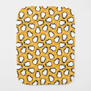 Cute yellow penguin pattern baby burp cloth