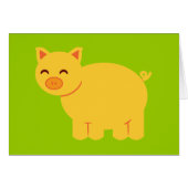 Cute Yellow Piggy (Front Horizontal)