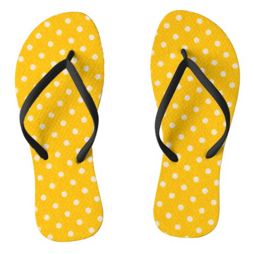 Cute yellow Polka dots  Flip Flops