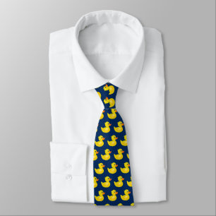 Cute Yellow Rubber Duck Pattern Neck Tie
