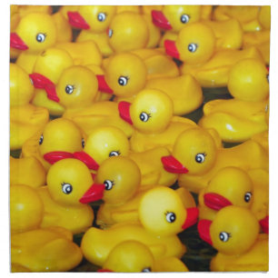 Cute yellow rubber duckies cloth napkin