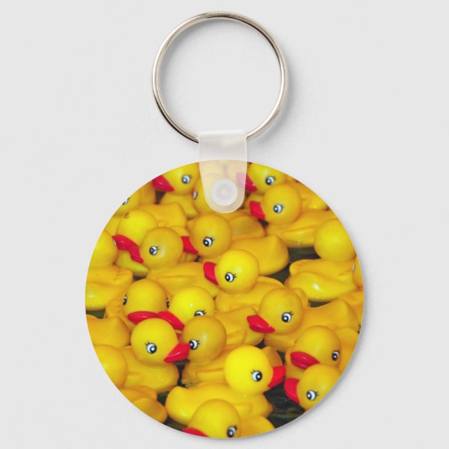 Cute yellow rubber duckies keychain (Front)