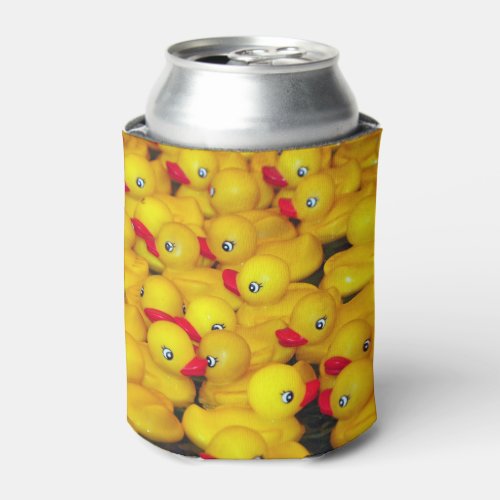 Cute yellow rubber duckies pattern can cooler